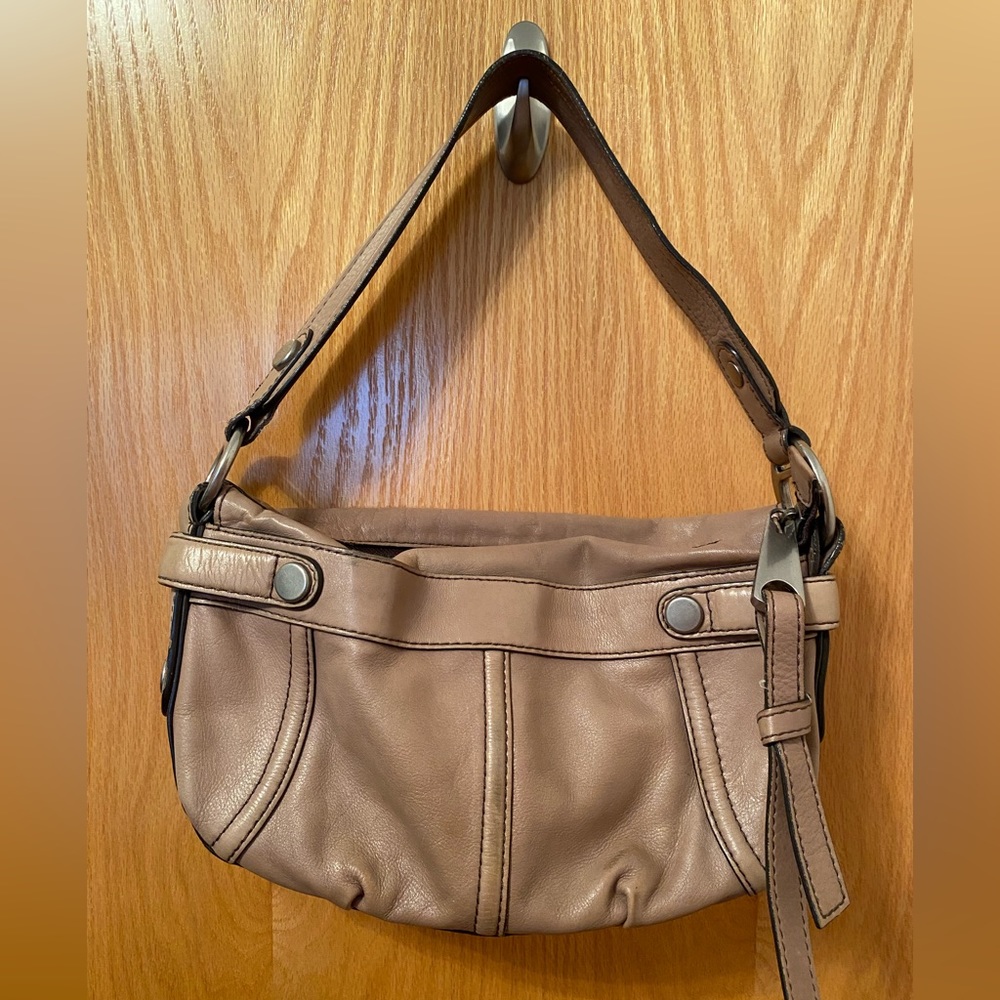 Fossil brown leather handbag and wallet